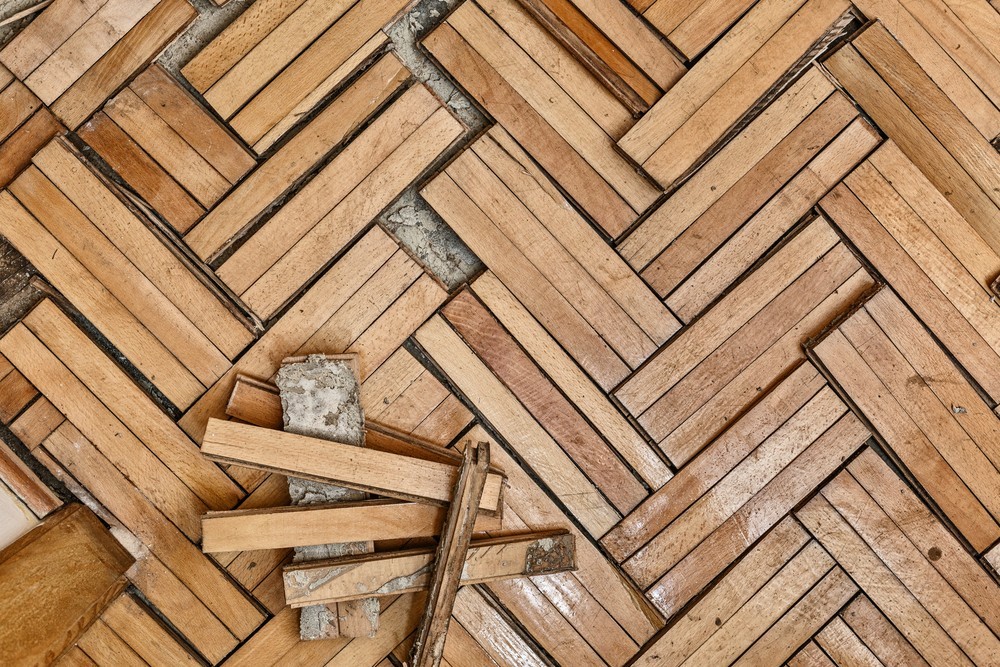 Zerstörter Holzboden